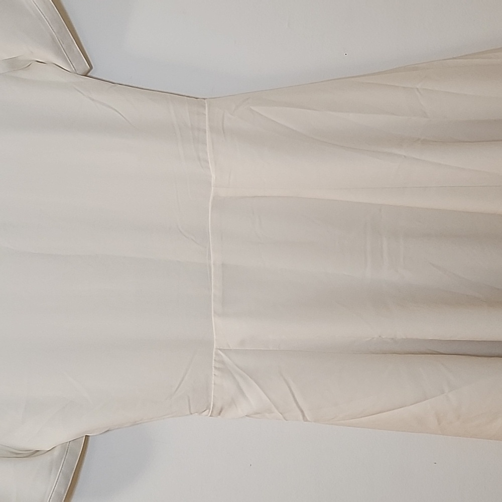 Lauren Ralp Lauren Black Label Shirtdress Elegant Winter Cream Midi Dress SZ 4 - Picture 13 of 16